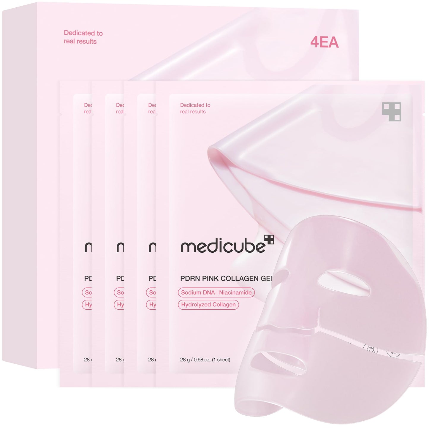 medicube Kojic Acid Turmeric Brightening Gold Jelly Gel Mask | Overnight Face Mask for Glass Glow Skin- Elasticity, Hydrating, Firming and Moisturizing | Korean Skincare, 28g x 4ea