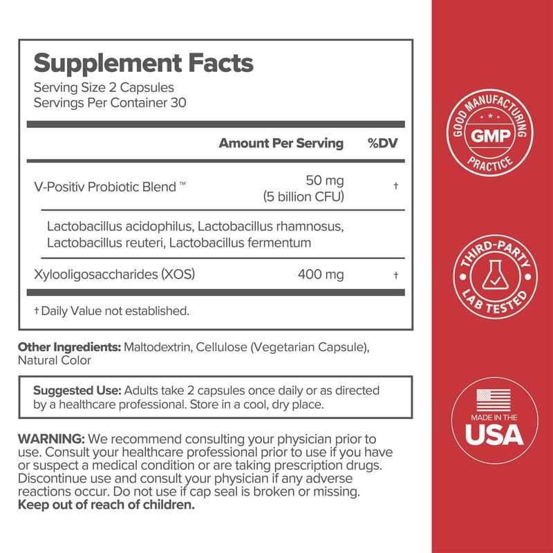 O Positiv URO Vaginal Probiotics for Women pH Balance with Prebiotics & Lactobacillus Probiotic Blend - Vaginal Health Supplement - Promote Healthy Vaginal Odor & Vaginal Flora, 60 Count (Pack of 1)
